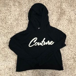 Juicy couture cropped black hoodie